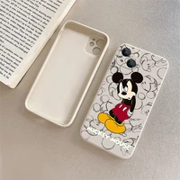phone case 11 mickey cartoon white for iphone 13 12 11 pro max 7 8 plus xr xr xs max 6 6s se cover funda luxury backcase