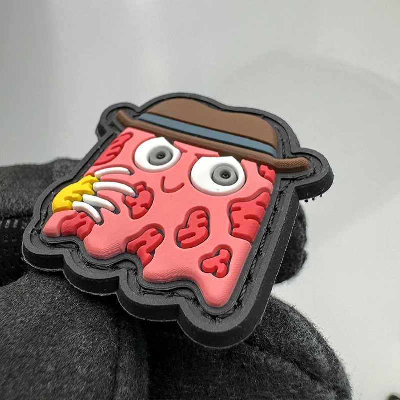 3D Мягкие нашивки из ПВХ серии Eat Bean мини-мультяшный скелет халат воин рюкзак