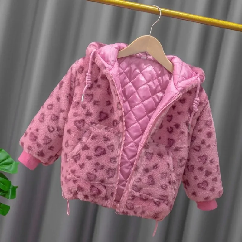 Утепленная теплая куртка для девочек зимняя детская модная хлопковая одежда