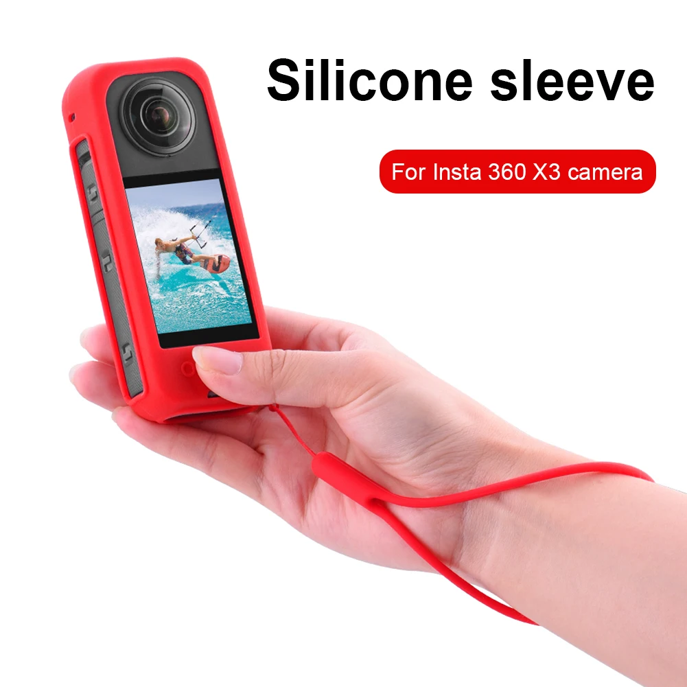 

Корпус пылезащитный чехол Защита объектива устойчивый к царапинам гибкий защитный аксессуар с ручкой для Insta360 X3