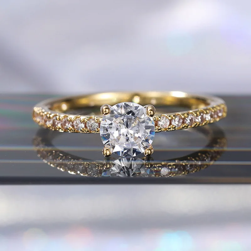 

2022 Trendy Claws Design Crystal Zircon Engagement Rings For Women Female Wedding Jewelry Accessories Gift Fashion Women Rings
