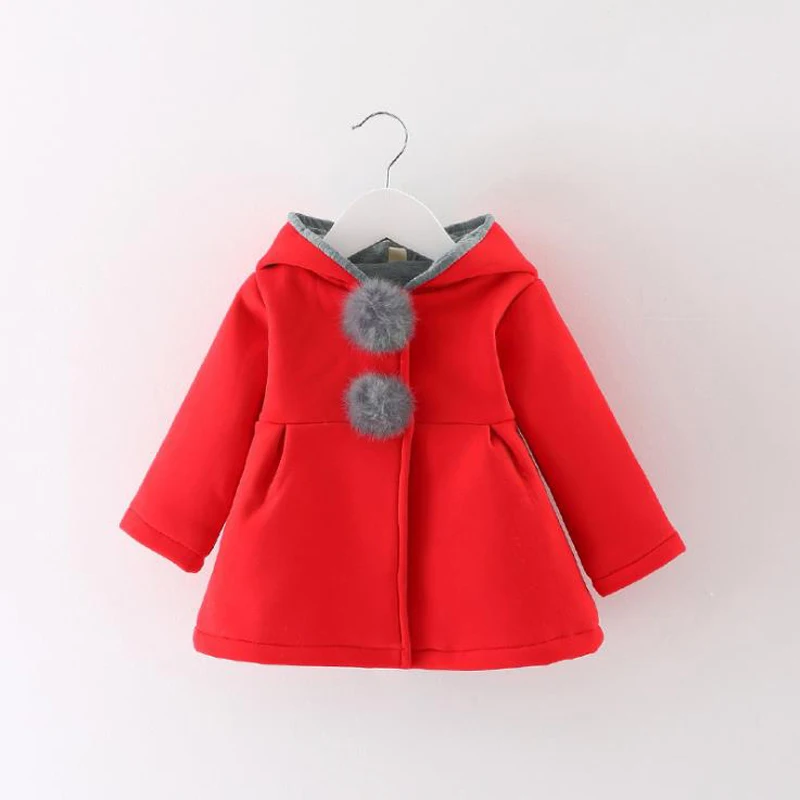 Newborn Girls Coat baby Autumn Spring Jacket Kids Infant rabbit long Ear Hoodies Cotton bebe Outerwear Children Clothes for Girl