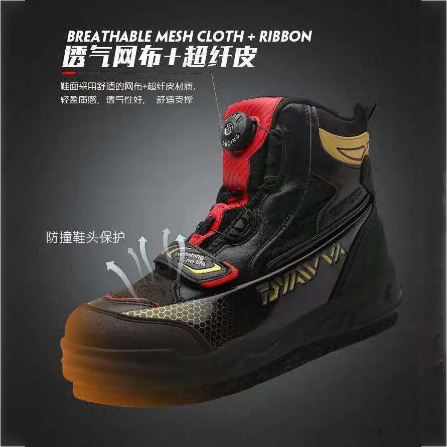 2022 New Daiwa Fishing Waders Outdoor Fishing Rubber Boots For Men Breathable Fly Fishing Shoes Anti-slip Waterproof Boots