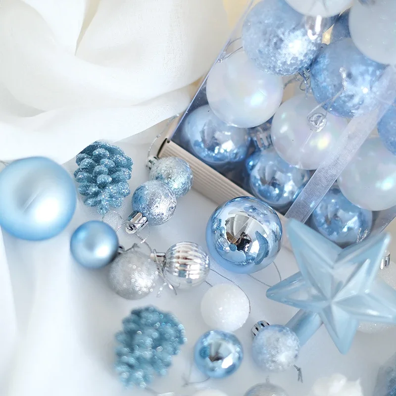 Рождественские украшения 3 см 5 подвеска в виде голубого рождественского шара