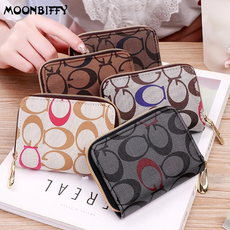 

Credit Card Holder Coin Purse for Women New Fashion PU Leather Cardholder Wallet High Quality Zipper Porta Credencial Tarjetero