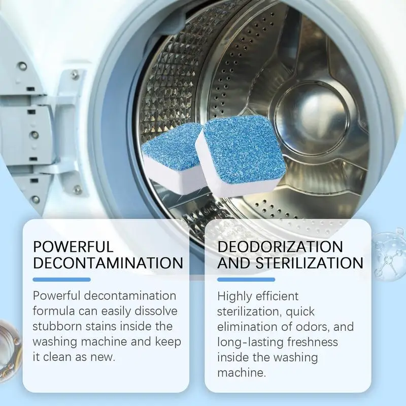 Таблетки для очистки стиральной машины 12 шт. таблетки домашние моющие средства
