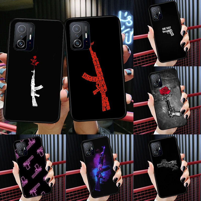 Чехол AK 47 Gun для телефона POCO X3 Pro F3 M3 M4 GT Xiaomi 11T 10T 9T Mi 11 Lite Ultra | Мобильные телефоны и