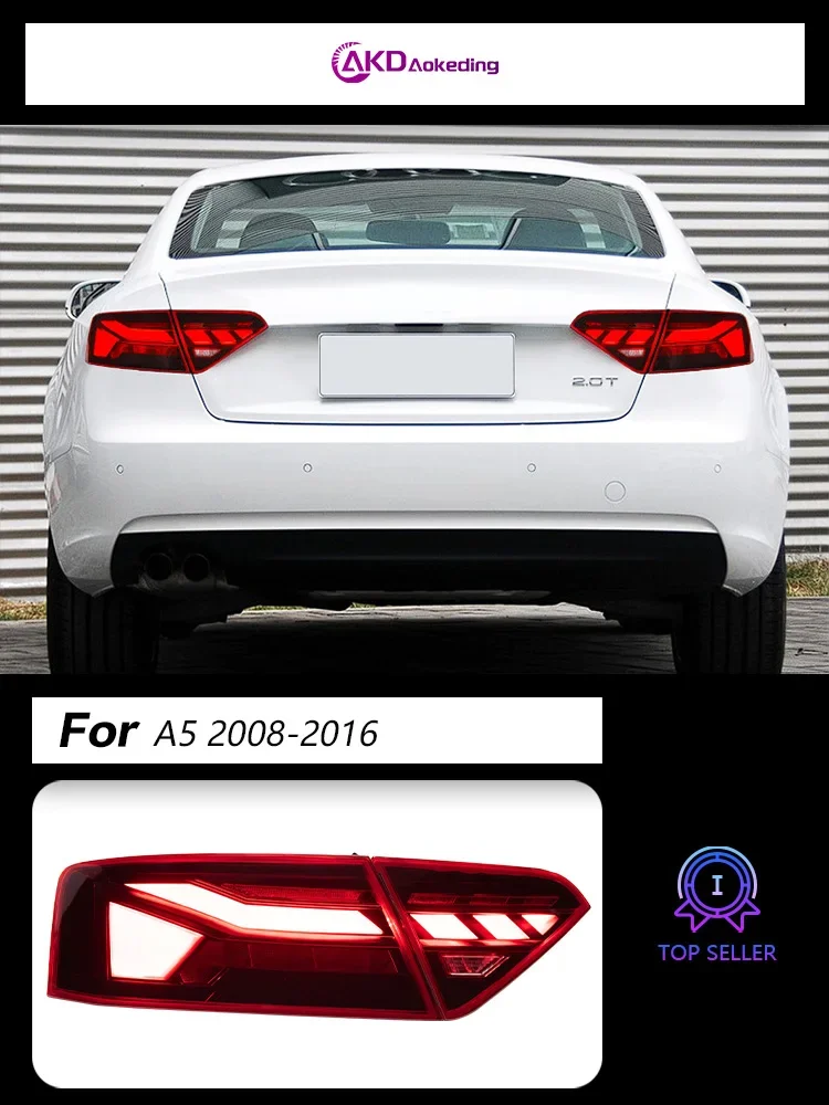 Для Audi A5 08-16 задний фонарь в сборе модифицированный светодиодный стоп-сигнал