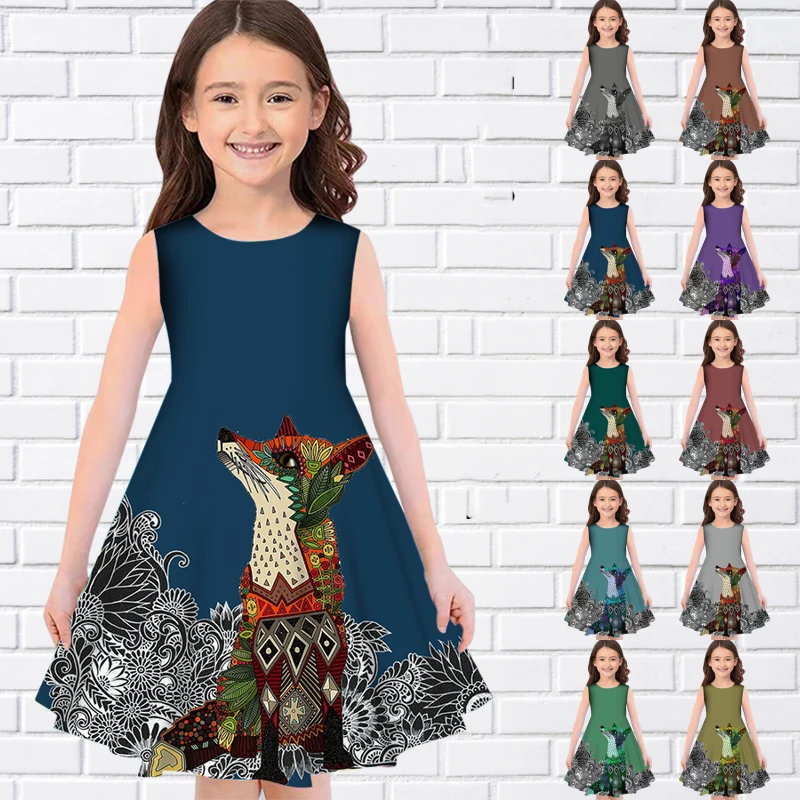 

Женское летнее платье без рукавов, с 3D-принтом, круглым вырезом