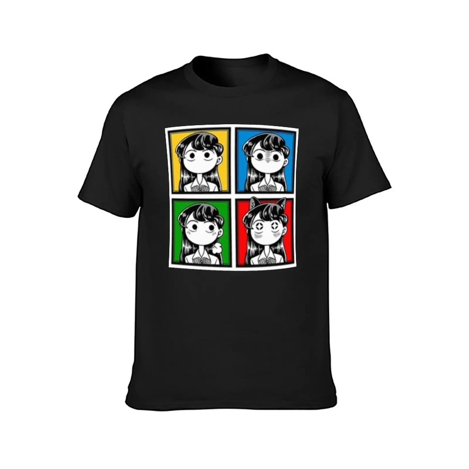 

Komi Cant Communicate Pop Art T-Shirts Cartoon Anime Manga Cute Hip Hop T Shirts Round Neck Tee Shirt Streetwear Tees Big Size