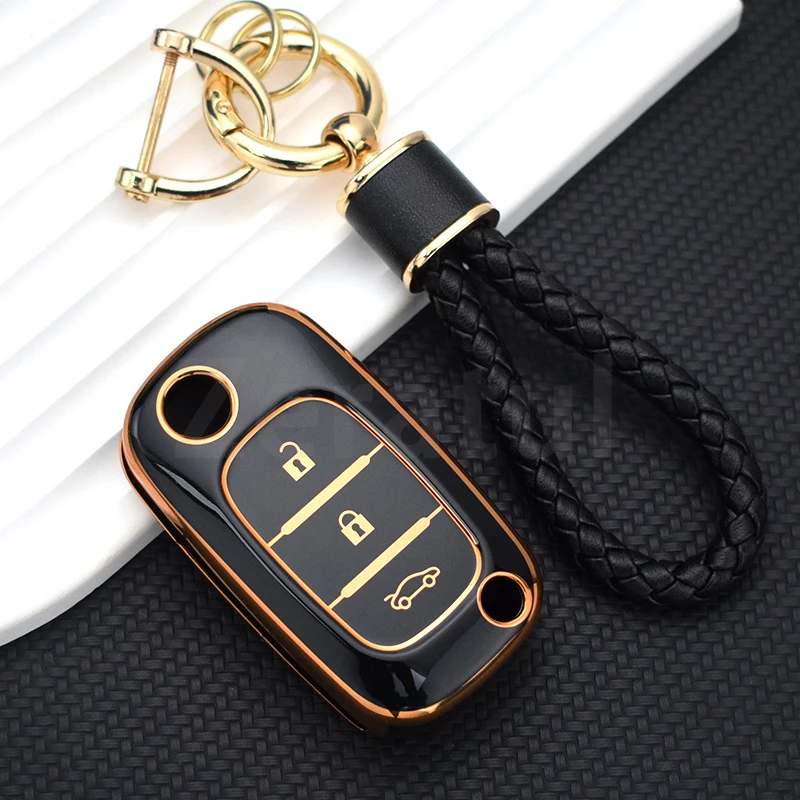 

Брелок для Renault Fluence Clio для LADA Sedan Largus Kalina Granta Vesta X-Ray XRay, чехол для автомобильного ключа из ТПУ, брелок для ключей