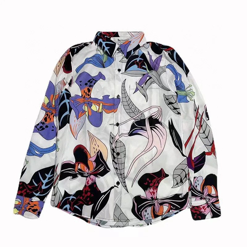 

2022 Summer Fashion WACKO MARIA Shirt Men Women 1:1 Best Quality Baihuatu Flower Shirt Wacko Maria Shirts Hawaii T-Shirt