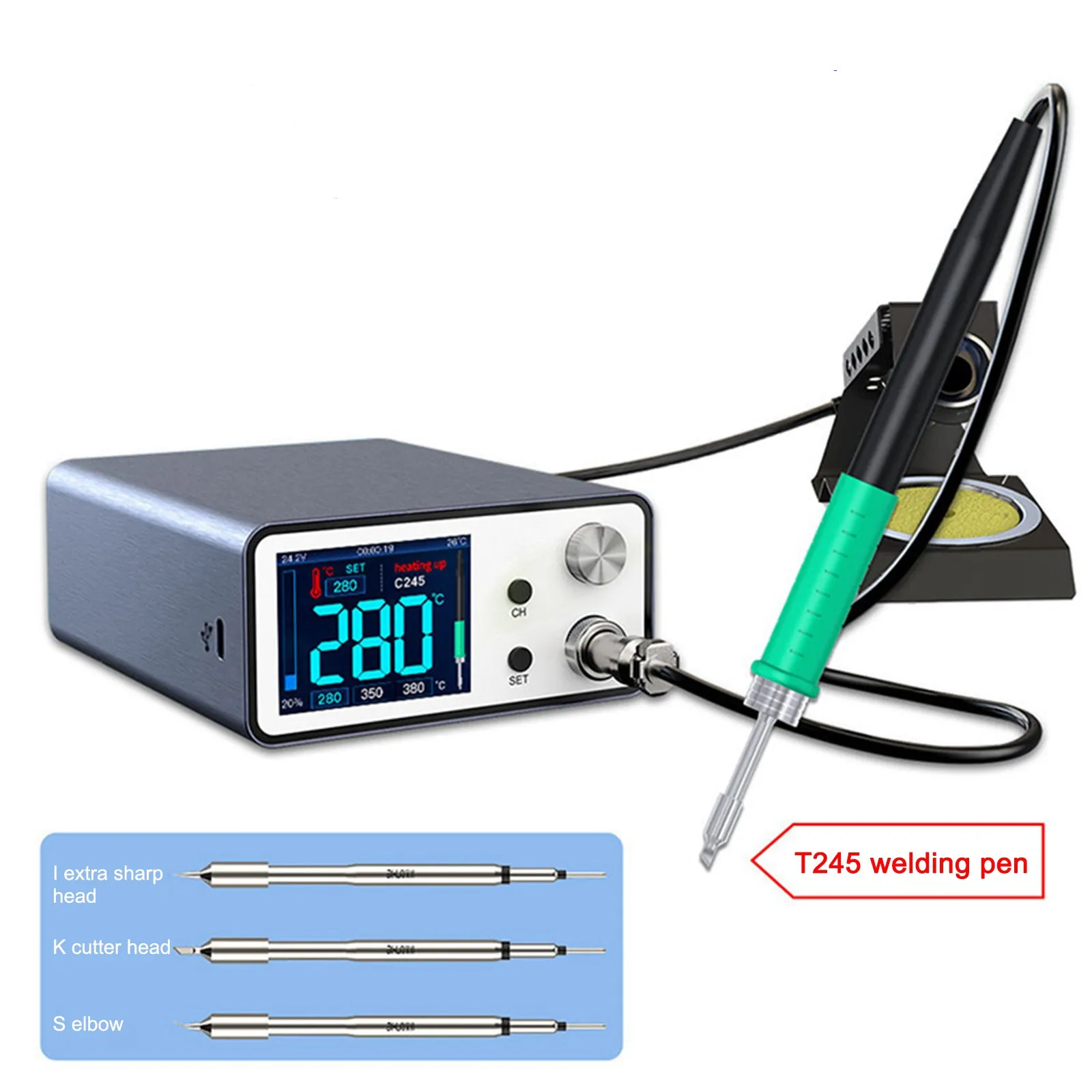 

200W Intelligent Soldering Station Heating Up In A Few Seconds Precision T245\T12 Electric Soldering Iron 200W Sleep Low Voltage