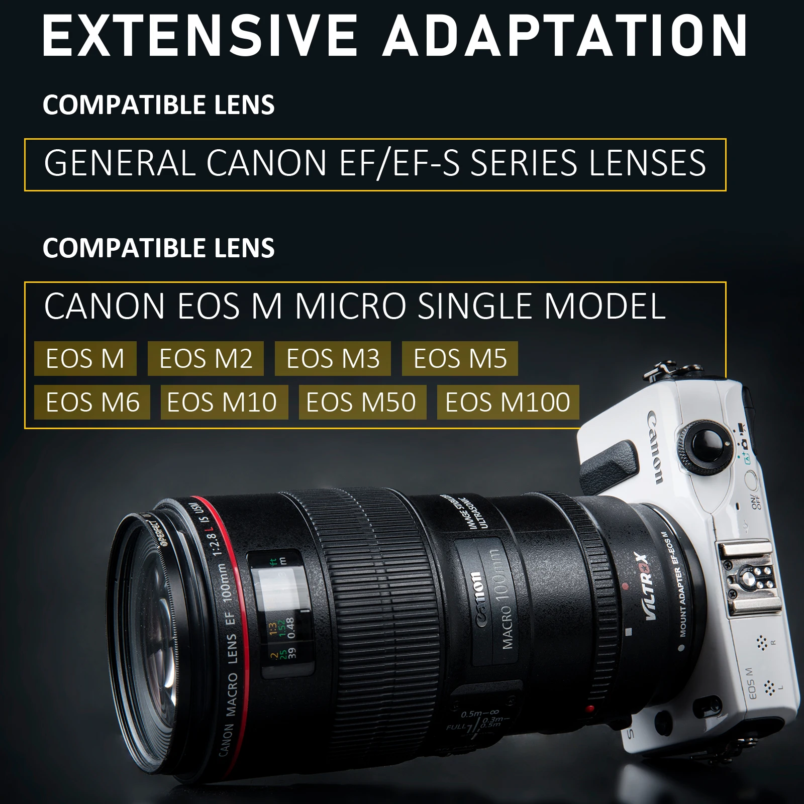 Адаптер Viltrox для установки на объектив с автоматической фокусировкой Canon |