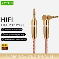 YYTCG Free shipping OCC 3 5mm Male 3 5mm Male Stereo Audio Hifi Audio cable car AUX wire jump cable