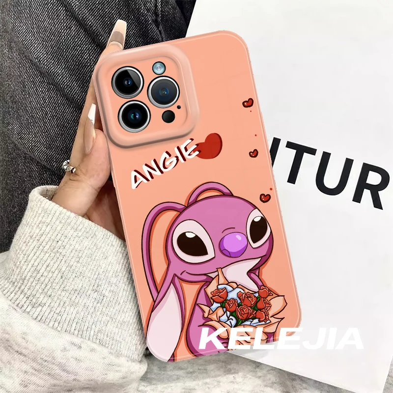 Stitch Lilo Angel Love Feilin Film Hard Cover For Apple iPhone 14 13 12 mini 11 8 7 X XR XS MAX Pro Plus Luxury Phone Case Funda images - 6