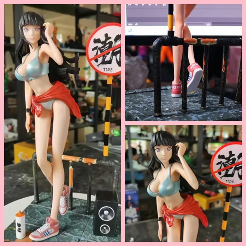 

28cm Naruto Anime Figure Hyuuga Hinata Action Figurine Standing Model Toy Sexy Figurine Room Ornament Collectible Toys Gift