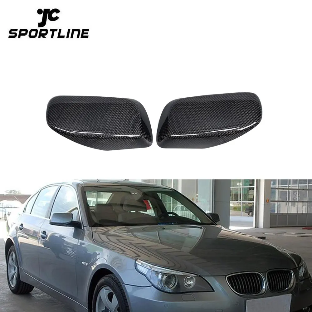 Фото Пара накладок на зеркала заднего вида из карбона для BMW 5 серии E60 E61, 6 серии E63 E64 02-07 №1