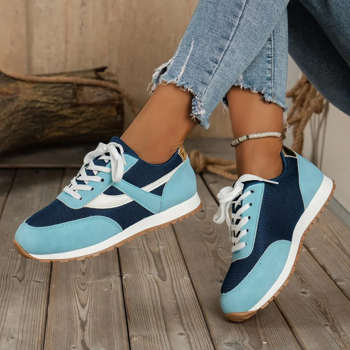 

Fashion Versatile Casual Sneaker Foe Women Round Tip Platform Light Board Comfortable Breathable Shoes Women Shoes Lightweigh