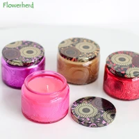 aromatherapy candle small relief starry cup candle home lasting classic carved cup birthday wedding gift candle jars