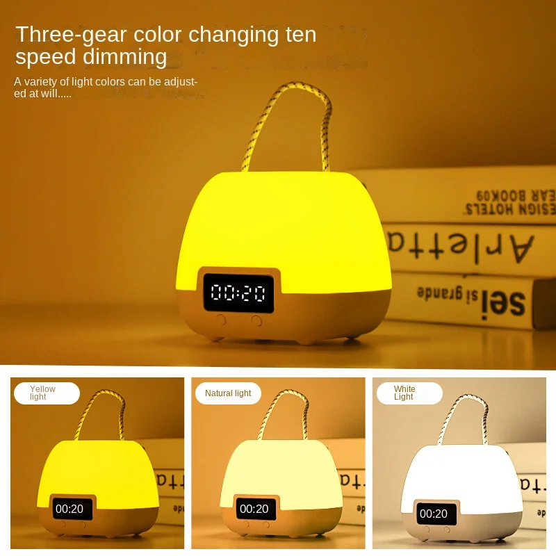 

Светодиодный ночсветильник с дистанционным управлением, освещение для спальни, с USB-зарядкой, аккумуляторные детские светильники с часами, Портативный Таймер