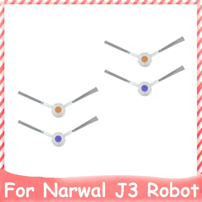 

2Pair Washable Side Brush Vacuum Cleaner Side Brushes For NARWAL J3 Robot Household Cleaning Accessories