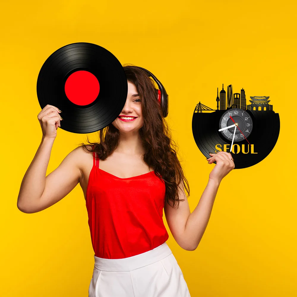 Сеул архитектура Настенный декор домашние декоративные настенные часы ручной