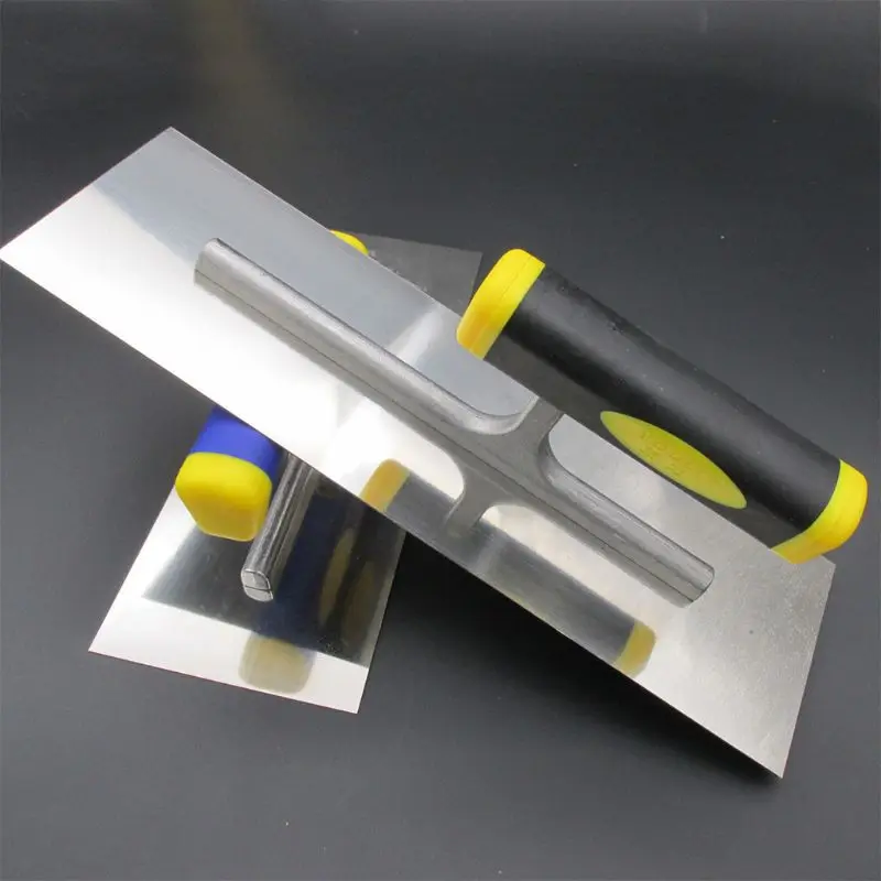 

Мастерок из нержавеющей стали, профессиональный штукатурный шпатель с эргономичной ручкой для плитки, пола, стен, решетки