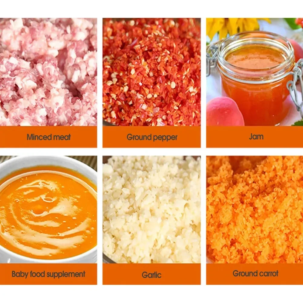 Электрический кухонный комбайн измельчитель 3 скорости 5 л блендер мясорубка для