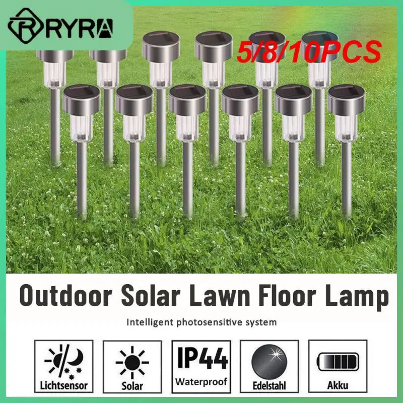 

5/8/10PCS 4.54.529.5cm Lawn Floor Lamp Automatically Outdoor Garden Lamp Outdoor Walkway Lighting Decorative Lamp Lamp 1.2v40mah
