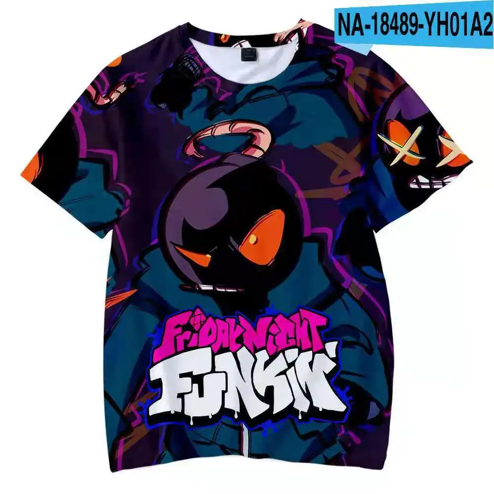 

2023 New Rhythm Game Friday Night Funkin 3D Graphic Men T Shirts Child Summer T-shirt Casual Clothing Tee Cool Short Sleeve Tops
