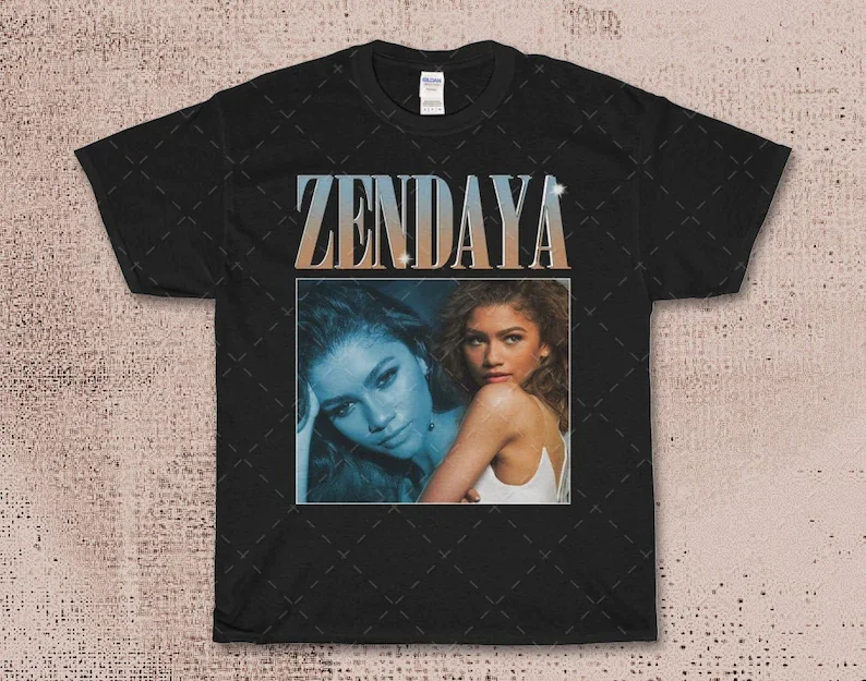 

Vintage ZENDAYA Rap Hip Hop 90s Retro T Shirt Tee Shirts