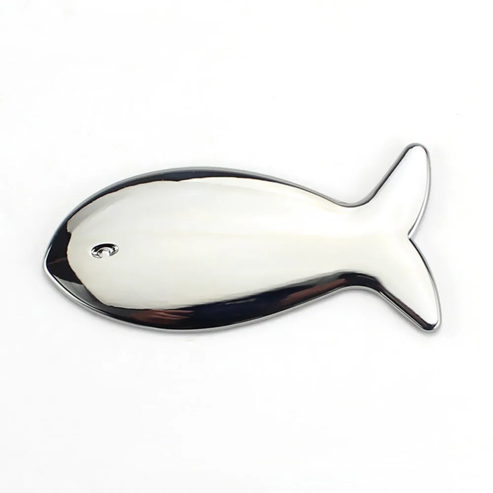 

1 шт., металлическая наклейка в виде рыбы для автомобиля, 3d-рыбы, эмблема из цинкового сплава в виде рыбы, для автомобиля, мотоцикла