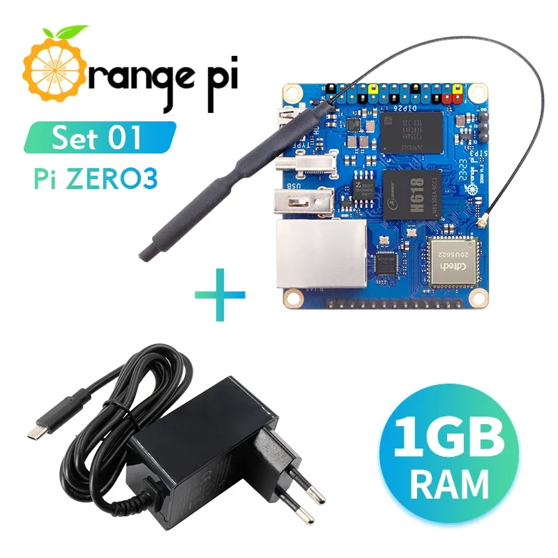 Фото Orange Pi Zero 3 1GB+5V3A с питанием через Type-C, Allwinner H618, WiFi, Bluetooth, BLE, мини-ПК, одноплатный компьютер Orange Pi Zero3. №3