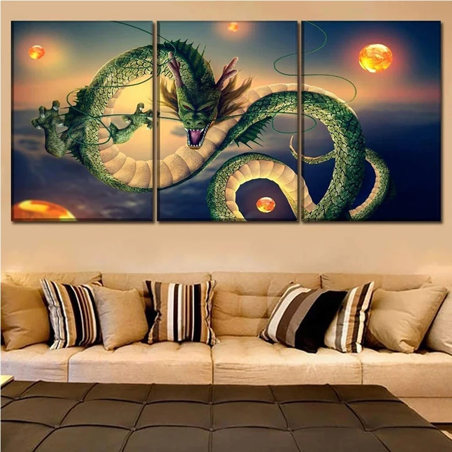 

Japanese Anime Dragon Ball DIY 5D Diamond Painting Cross Stitch Diamond Mosaic Rhinestones Embroidery Children's Room Decor Gift