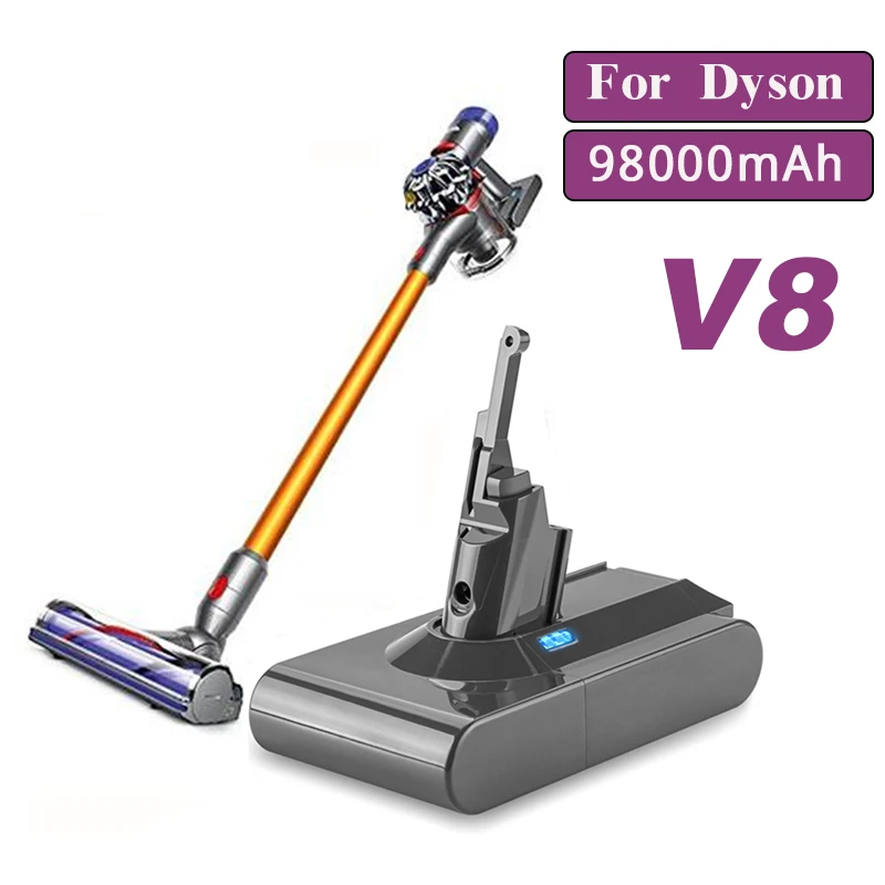 Dyson V8 21.6V 98000mAh Replacement Battery for Dyson V8 Absolute Cord-Free Vacuum Handheld Vacuum Cleaner Dyson V8 Battery