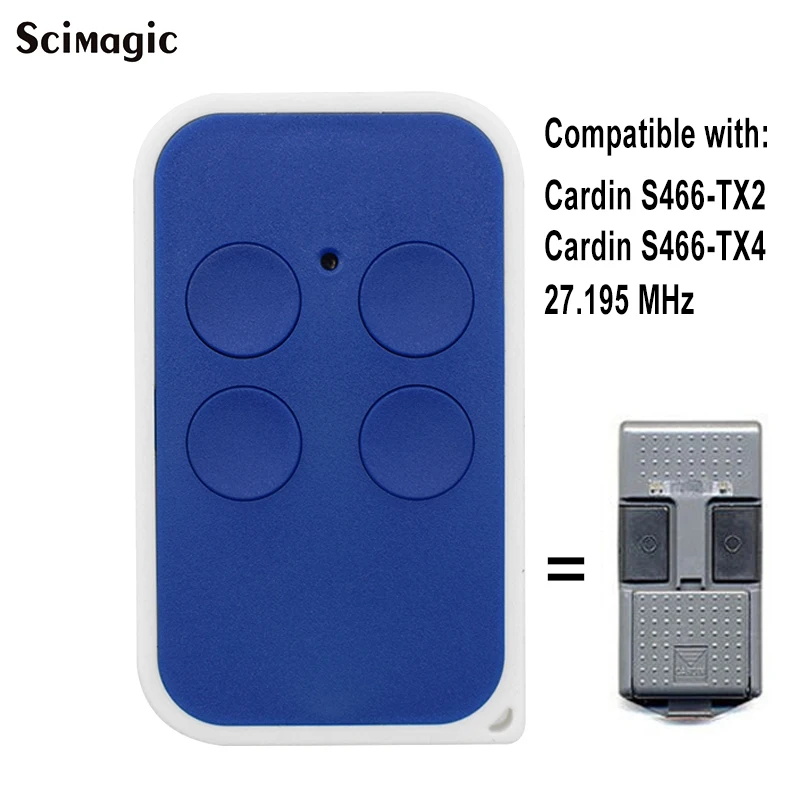 

For CARDIN 466-TX2 TX4 Door Remote Control 27.195MHz Garage Command Handheld Transmitter Command