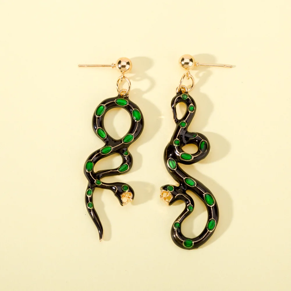 

Goth Vintage Snake Shape Dangle Earrings for Women Girl Exaggerated Drop Earrings Jewelry Wholesale 2022 New Bijoux Accessories