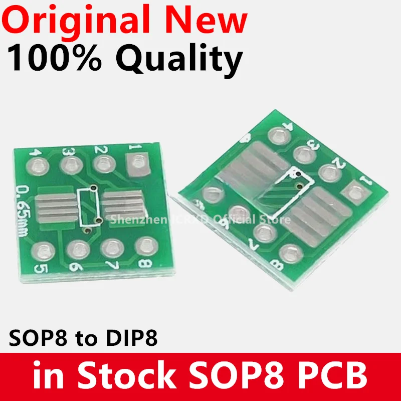 

20PCS TSSOP8 SSOP8 SOP8 to DIP8 PCB SOP-8 SOP Transfer Board DIP Pin Board Pitch Adapter