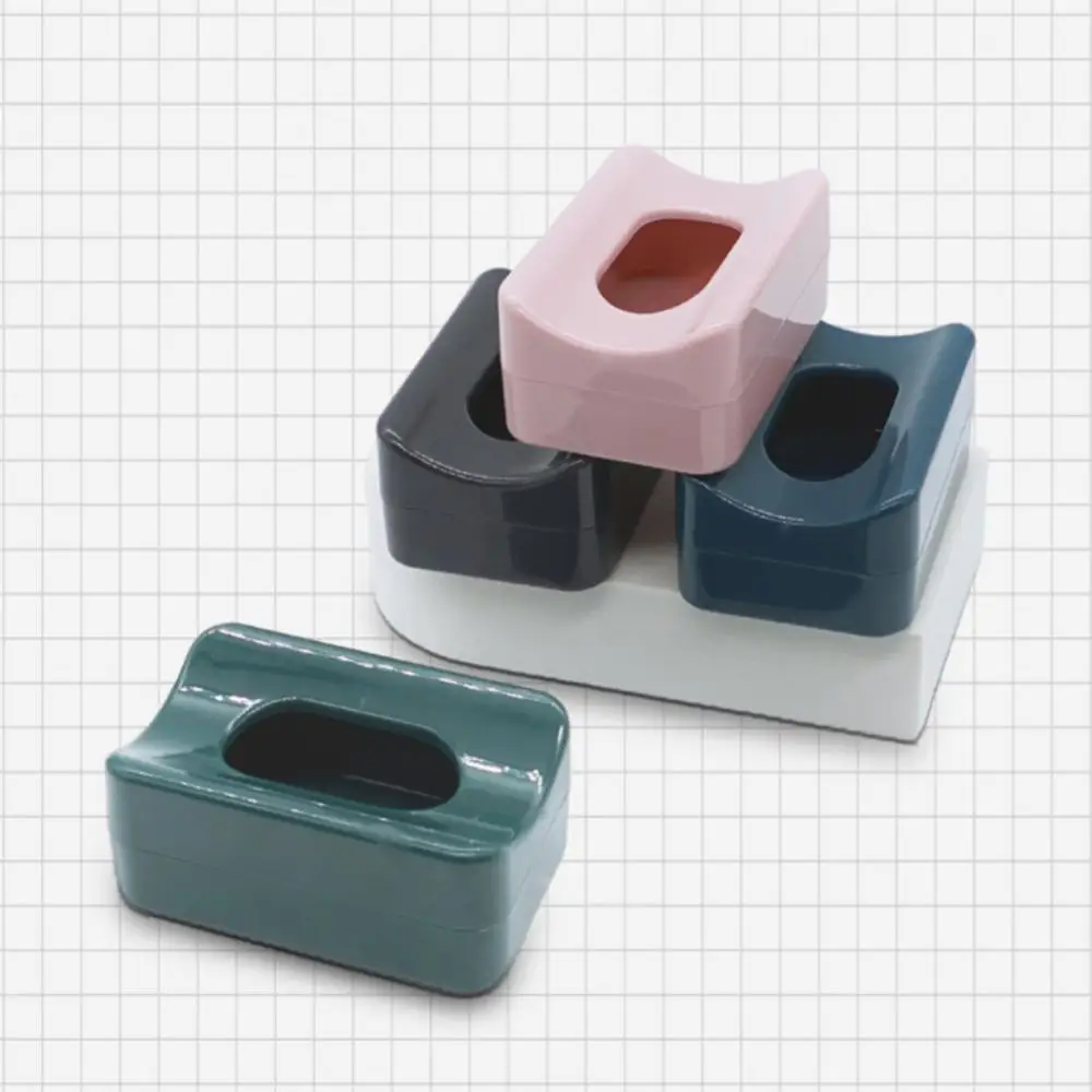 

Wide Application Portable Container Small Exquisite Fits Finger Radian Storage Box Two Grooves Recycling Bin Clean And Tidy