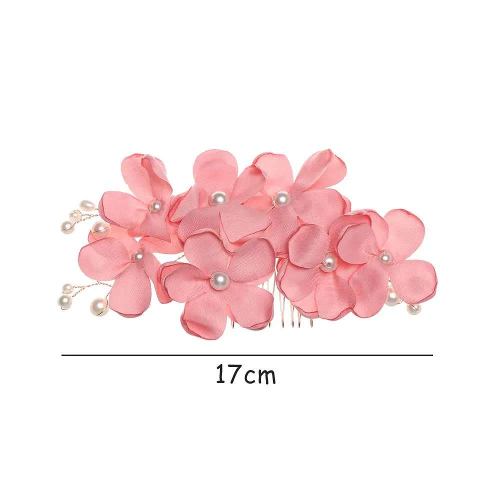 Fashion Bridal Wedding Bridesmaid Red/Pink/Champagne Flower Hair Clip Hairpin Comb Accessories |