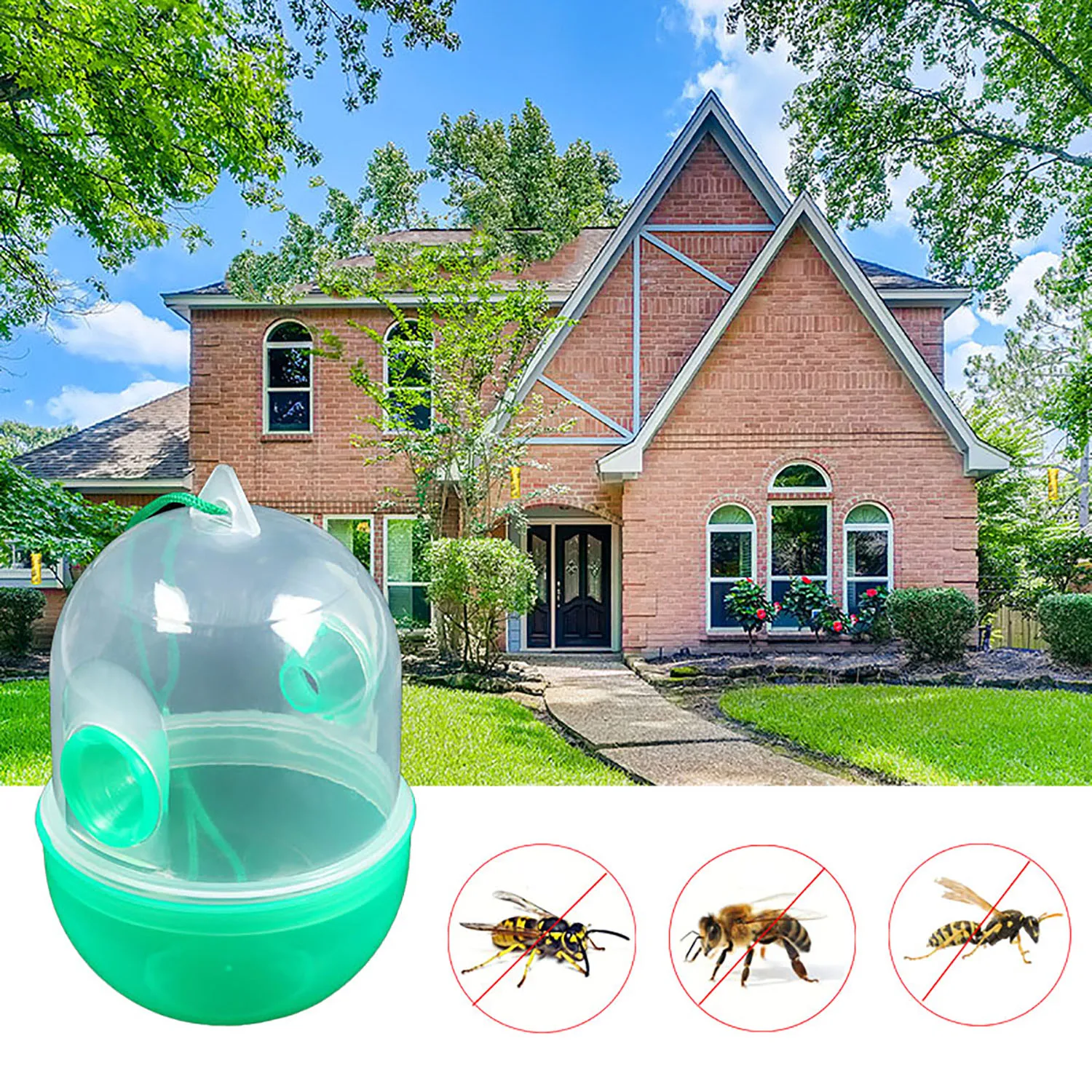 

1Pc Reusable Outdoor Wasp Hanging Fly Trap Catcher Beekeeping Catcher Cage Equipment Home Garden Tools For Wasps Control