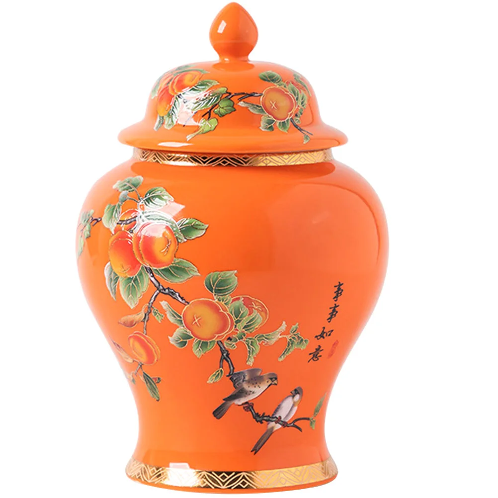 

Tea Ceramic Jar Storage Canister Canisters Chinese Loose Jars Kitchen Caddytraditional Coffee Tin Decorativesugar Ginger Vintage
