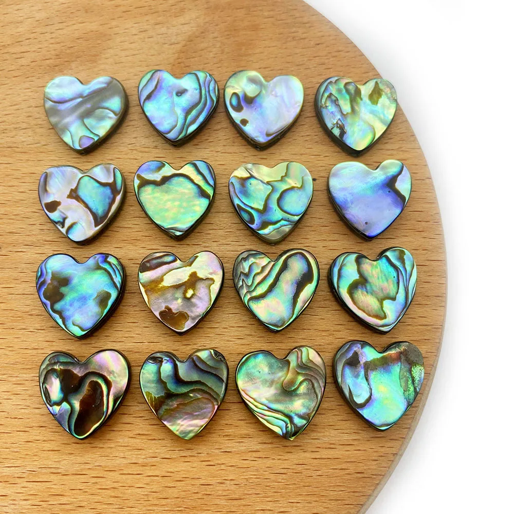 

2Pcs/pack 10-20 Mm Sizes Natural Abalone Shell Loose Beads Heart Shape Love Jewelry DIY for Making Necklace Bracelets Earrings