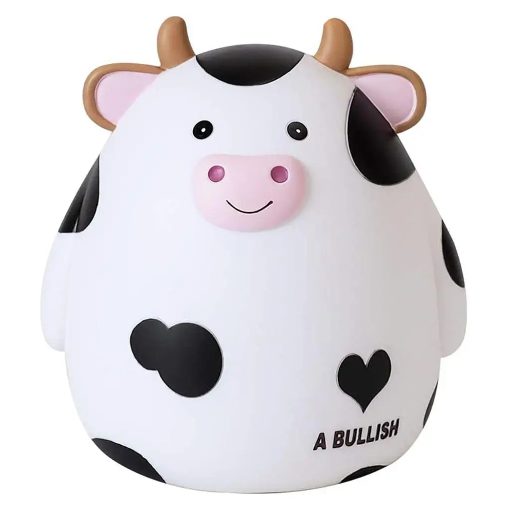 

Cartoon Cow Piggy Bank Unbreakable Ox New Year Vinyl Kindergarten Children Toys Container Money Box Birthday Holiday