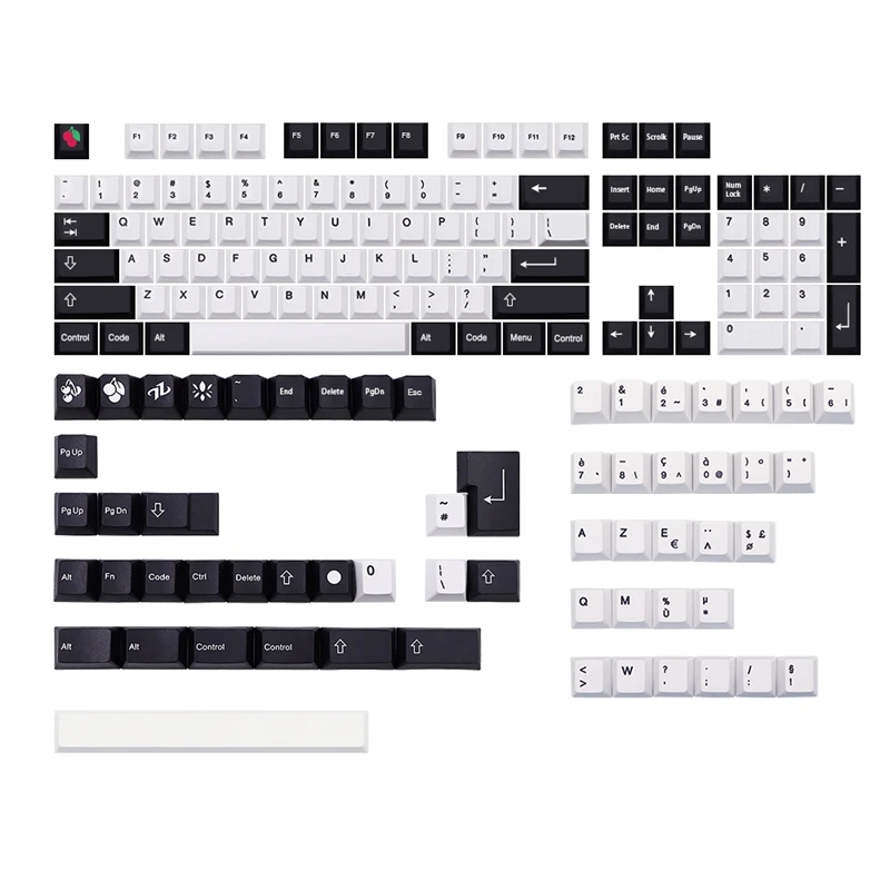 

Черно-белая крышка для ключа с черно-белым профилем для Qwertz Azerty