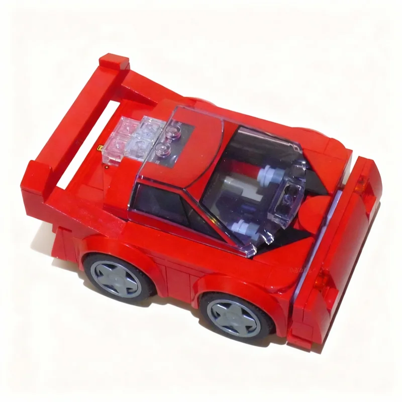 Фото 171 шт. MOC Little Red 'Rari City Champions' Модель строительных блоков, идея для сборки своими руками, 3D-кирпичики, креативный подарок на день рождения, художественная сборка. №4