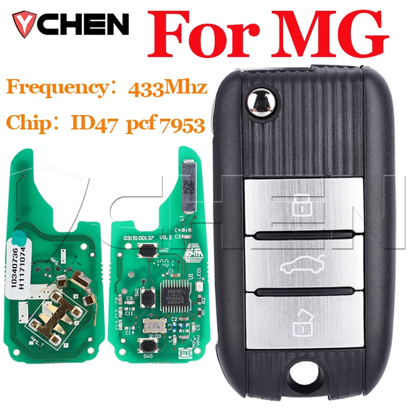 Умный Дистанционный Автомобильный Ключ С 3-кнопочным Доступом Без Ключа Для MG HS ZTS