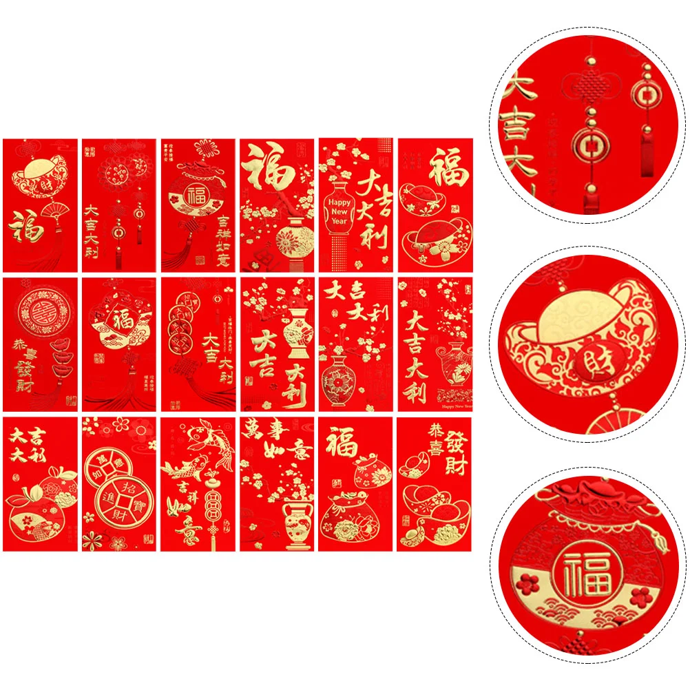 

Конверт красный в виде кролика на новый год, 36 шт., конверты на Луну, 2023 пакетов, карман в виде китайского знака зодиака