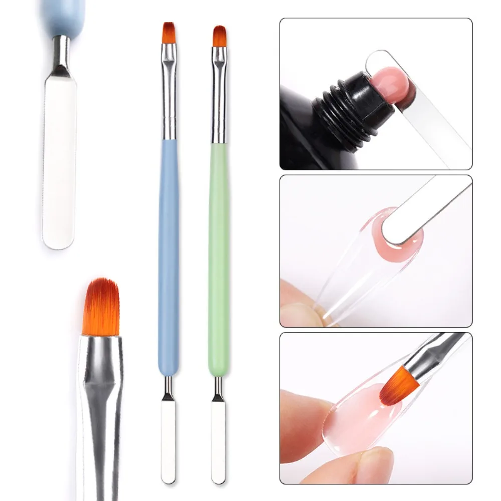 

Double Headed Nail Paint Brush Nail Painting Drawing Brush Pen UV Gel Nail Dotting Pen Nail Palette Nail Color Stick